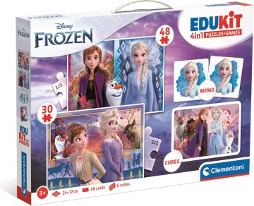 Clementoni Edukit Frozen 4v1 (igra za spomin, 48 + 30 ugank, 6 blokov)