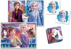 Clementoni Edukit Frozen 4v1 (igra za spomin, 48 + 30 ugank, 6 blokov)