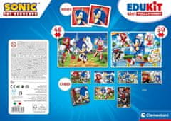 Clementoni Edukit Sonic 4v1 (igra spomina, 48 + 30 ugank, 6 kock)