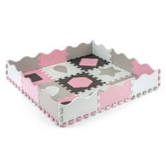 MILLY MALLY Penasta podloga za sestavljanke Jolly 3x3 Shapes Pink Grey