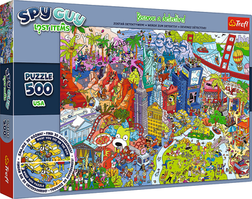 Trefl Puzzle Izgubljeni predmeti Spy Guy: Združene države Amerike 500 kosov