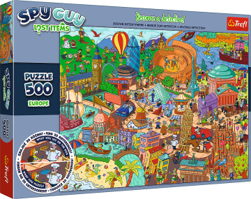 Trefl Puzzle Izgubljeni predmeti Spy Guy: Evropa 500 kosov