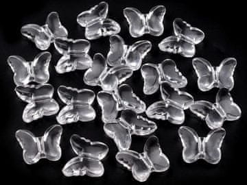 Plastične kroglice metulj 15x18 mm - prozorne (20 kosov)