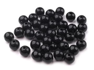 Plastične kroglice prozorne Ø8 mm - črne (20 g)