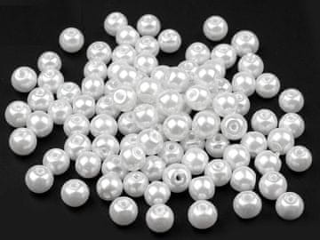 Steklene voščene kroglice Ø6 mm - bele (50 g)