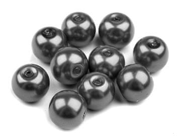 Steklene voščene kroglice Ø10 mm - srebrne temne (500 g)