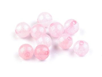 Rožni kremen, mineralne kroglice Ø6 mm - rožni kremen (60 kosov)
