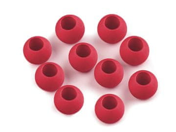Plastične kroglice mat z veliko luknjo 10x12 mm - (3) rdeča svetloba (700 kosov)