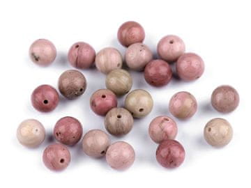 Rodonit, mineralne kroglice Ø8 mm - roza (45 kosov)