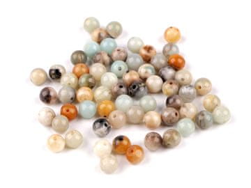 Amazonit sijajni sintetični, mineralni biseri Ø6 mm - amazonit sijaj (63 kosov)