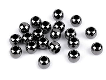 Plastične kroglice Kovinske z veliko luknjo 8x10 mm - antracit (1200 kosov)