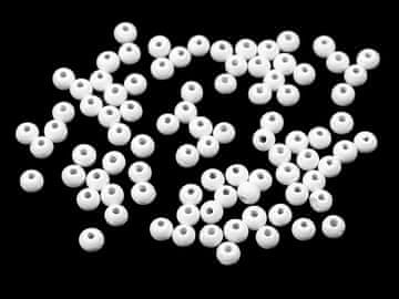 Lesene kroglice Ø5-6 mm - bele (10 g)