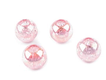 Plastične kroglice z AB učinkom Ø20 mm - (T04) roza (4 kosi)