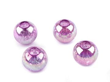 Plastične kroglice z AB učinkom Ø20 mm - (T16) vijolična svetloba (4 kosi)