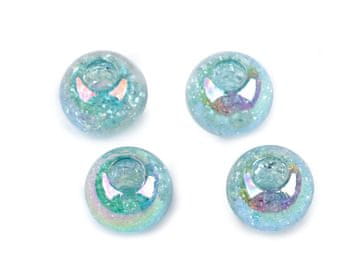 Plastične kroglice z AB učinkom Ø20 mm - (T05) turkizna (4 kosi)