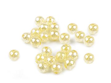 Plastične kroglice z AB učinkom Ø8 mm - rumena svetloba (10 g)