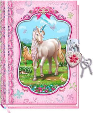 Sparkys Dnevnik s ključavnico Simpatičen samorog