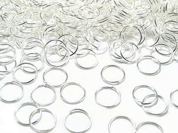 Spojni obroč Ø8 mm - srebrna svetloba (10 g)