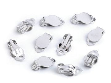 Sponka za uhan z ležiščem 10x18 mm - platina (50 kosov)