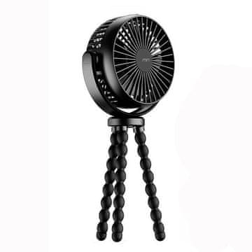 Northix Prilagodljiv ventilator z vgrajeno banko Powerbank