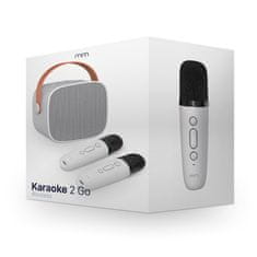Northix Prenosni komplet za karaoke z brezžičnimi mikrofoni 
