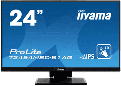 iiyama ProLite monitor T2454MSC-B1AG 24", projektiven kapacitivni 10pt na dotik, premaz proti bleščanju, IPS, ultra tanek okvir, HDMI