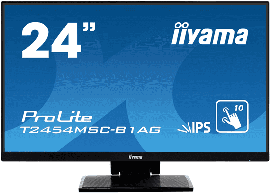 iiyama ProLite monitor T2454MSC-B1AG 24", projektiven kapacitivni 10pt na dotik, premaz proti bleščanju, IPS, ultra tanek okvir, HDMI