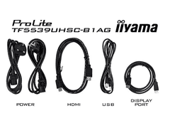 iiyama Prolite monitor TF5539UHSC-B1AG 55" črn, IPS, proti bleščanju, 4K, projektiven kapacitivni 15pt na dotik, 24/7, ležeče/pokončno/s licem navzgor, odprt okvir
