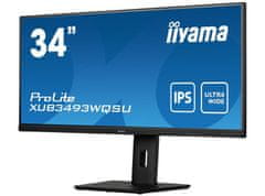 iiyama ProLite monitor XUB3493WQSU-B5 34" IPS ultra širok zaslon s HDMI in nastavitvijo višine (XUB3493WQSU-B5)
