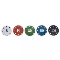 Northix Garnitura za poker - 200 markerjev 