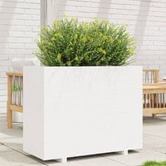 shumee Vrtno cvetlično korito belo 90x40x72.5 cm trdna borovina