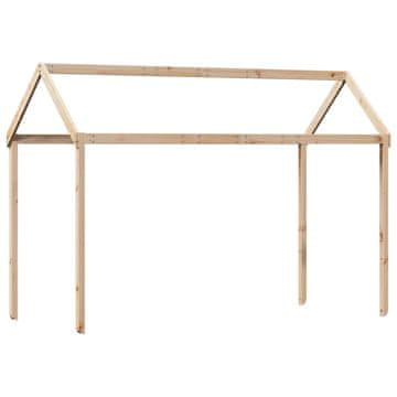 Vidaxl Streha za otroško posteljo 217x85,5x154 cm trdna borovina