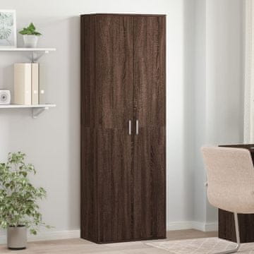 shumee Visoka omarica rjavi hrast 60x35x180 cm inženirski les