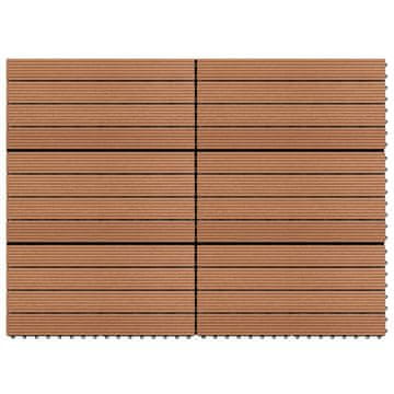 Vidaxl WPC plošče 60x30 cm 6 kosov 1 m²