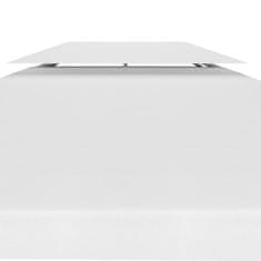 Vidaxl Streha za paviljon 2-delna 310 g/m² 4x3 m bela