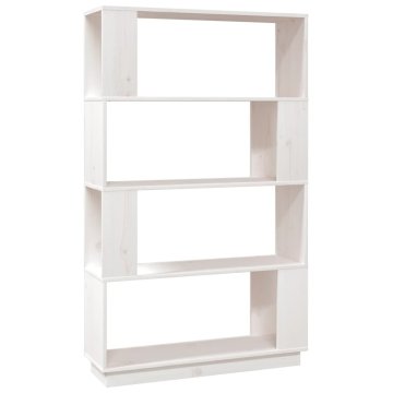 Vidaxl Knjižna omara/pregrada 80x25x132 cm trdna borovina