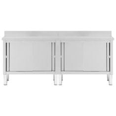 Vidaxl Delovne mize z drsnimi vrati 2 kosa 200x50x(95-97) cm