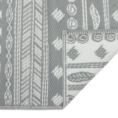 Vidaxl Zunanja preproga ARAKIL siva 80x250 cm PP