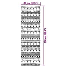 Vidaxl Zunanja preproga ARAKIL siva 80x250 cm PP