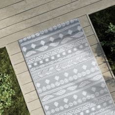 Vidaxl Zunanja preproga ARAKIL siva 80x250 cm PP