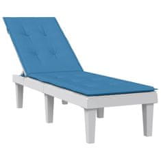 Vidaxl Blazina za ležalnik melanž modra (75+105) x 50 x 4 cm blago
