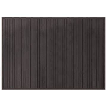 Vidaxl Pravokotna preproga temno rjava 70x100 cm bambus