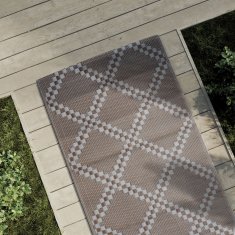 shumee Zunanja preproga rjava 80x250 cm PP