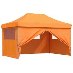 Vidaxl Zložljivi pop-up šotor za zabave 4 stranice oranžna