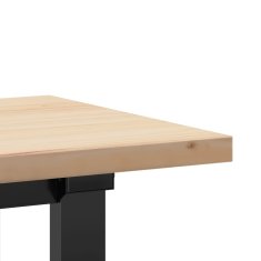 Vidaxl Klubska mizica O okvir 160x40x45,5cm trdna borovina jeklo