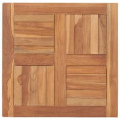 Vidaxl Mizna plošča iz trdne tikovine 60x60x2,5 cm