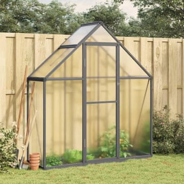 Vidaxl vidaXL Rastlinjak z osnovnim okvirjem antraciten 169x58x195 cm aluminijast