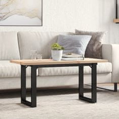 Vidaxl Klubska mizica O okvir 100x50x45,5cm trdna borovina jeklo