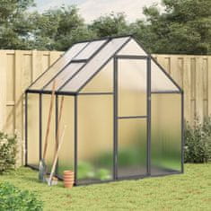 shumee Rastlinjak z okvirjem antracit 169x169x195 cm aluminij