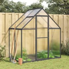 shumee Rastlinjak z okvirjem antracit 169x114x195 cm aluminij
